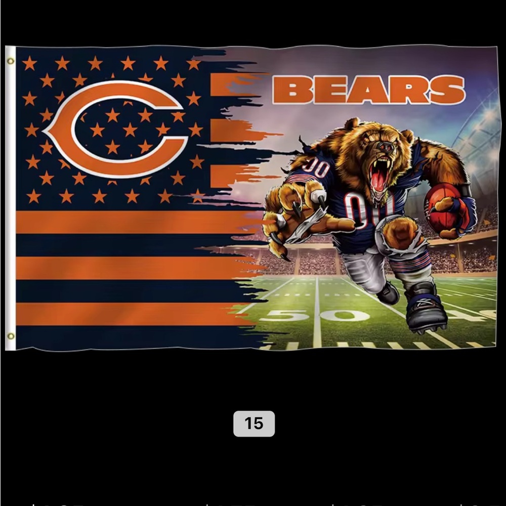 NFL Chicago Bears Flag - Navy and Orange